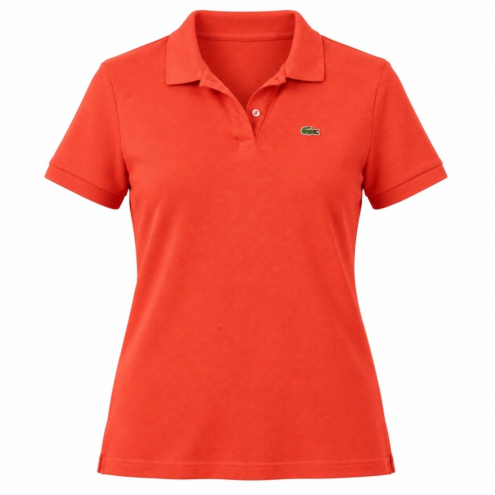 Lacoste Polo Shirt Size 44/XL Peach Preppy Pique Cotton Preppy Classic Golf